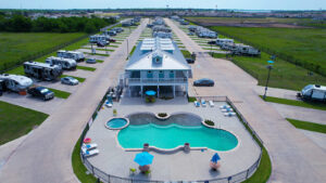 RV Park Texas City La Marque Extra wide spots concrete drives RV Park Texas City La Marque rv resort near texas city galveston bacliff san leon I45 tanger outlet