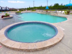 spa pool hot tub umbrella table RV Park Texas City La Marque rv resort near texas city galveston bacliff san leon I45 tanger outlet