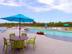 umbrella table pool seating RV Park Texas City La Marque rv resort near texas city galveston bacliff san leon I45 tanger outlet